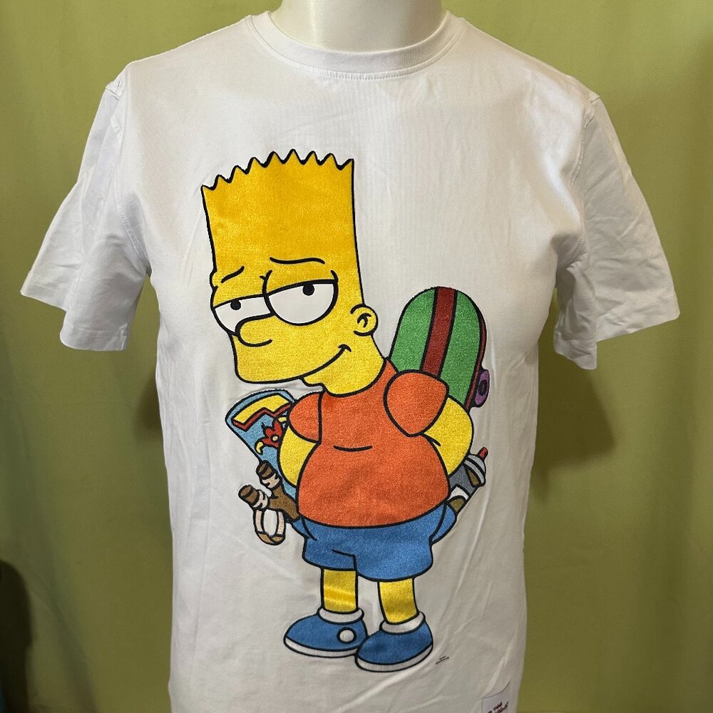 The Simpsons Bart Simpson I Didn't Do it Men's White T-Shirt Size Small 20th Cen